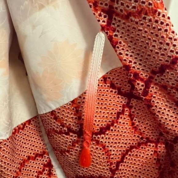 One Of Kind Shirbori Kimono Vintage from Japan - Picture 7 of 11